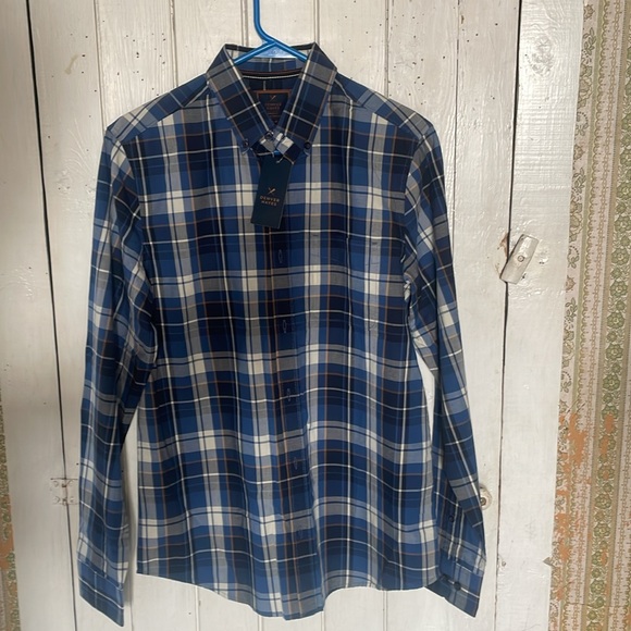 Denver Hayes Blue Plaid Shirt - Picture 2 of 4